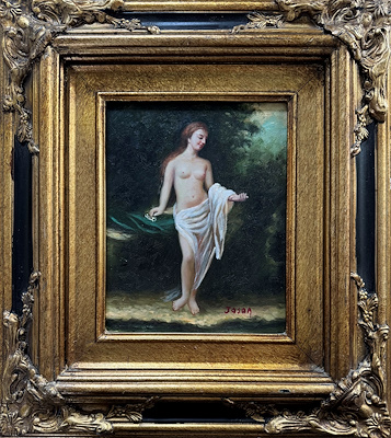 Jasan imzalı tablo — Yağlıboya, 25×20 cm, 1.500 TL müzayede satışı