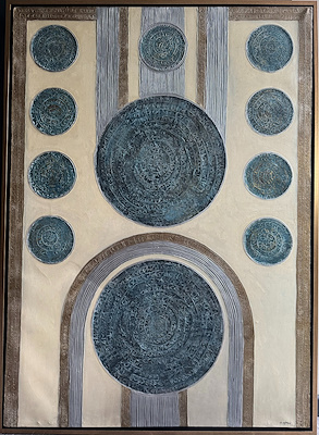 Hamdi Eser imzalı tablo — Karışık Teknik, 152×112 cm, 14.000 TL müzayede satışı