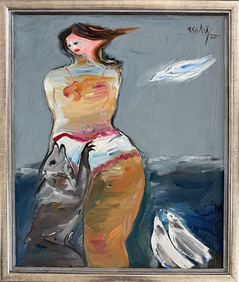 Prof. Dr. Yaşar Sami Gökgöz imzalı tablo — Yağlıboya, 60×50 cm, 65.000 TL müzayede satışı