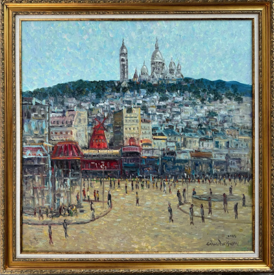 Çoban Ressam imzalı tablo — Yağlıboya, 100×100 cm, 125.000 TL müzayede satışı