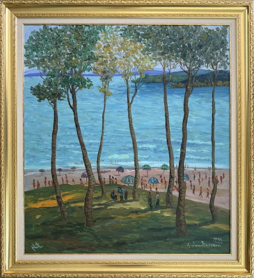 Çoban Ressam imzalı tablo — Yağlıboya, 100×90 cm, 85.000 TL müzayede satışı
