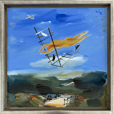 Prof. Dr. Yaşar Sami Gökgöz imzalı tablo — Yağlıboya, 60×60 cm, 60.000 TL müzayede satışı