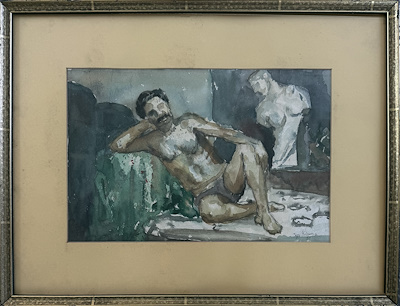 Sezai Özdemir imzalı tablo — Guaj, 22.5×34 cm, 4.000 TL müzayede satışı