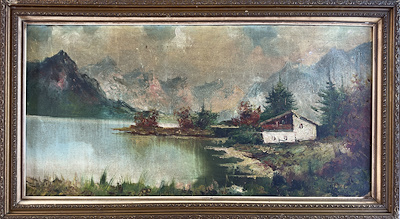 İmza Var Ama Okunamadı imzalı tablo — Yağlı Boya, 50×100 cm, 1.000 TL müzayede satışı