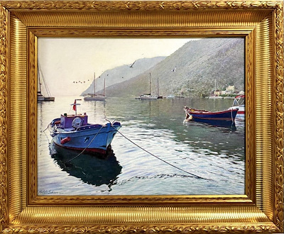Mustafa Sekban imzalı tablo — Yağlı Boya, 45×60 cm, 205.000 TL müzayede satışı