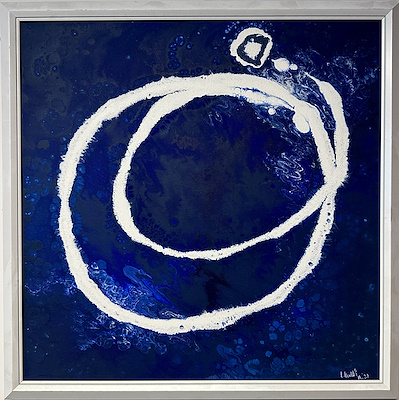 Tuğba Kuvvetli imzalı tablo — Akrilik Boya, 58×58 cm, 4.000 TL müzayede satışı