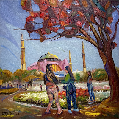 Zafer Karakuş imzalı tablo — Yağlı Boya, 50×50 cm, 17.000 TL müzayede satışı