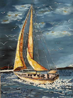 Serpil Koca imzalı tablo — Yağlı Boya, 80×60 cm, 7.500 TL müzayede satışı