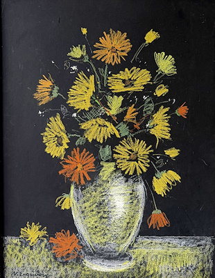 Nurettin Ergüven imzalı tablo — Pastel Boya, 60×45 cm, 60.000 TL müzayede satışı