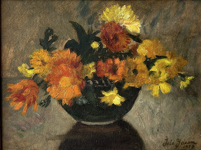 Jale Yasan imzalı tablo — Yağlı Boya, 27×35 cm, 42.500 TL müzayede satışı
