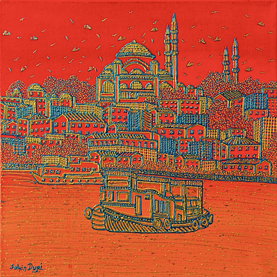 Şahin Duri imzalı tablo — Akrilik Boya, 40×40 cm, 6.500 TL müzayede satışı