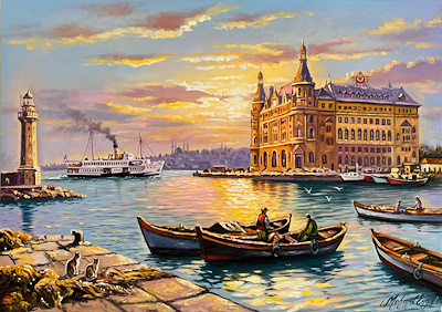 Mehmet Engül imzalı tablo — Yağlı Boya, 70×50 cm, 7.500 TL müzayede satışı