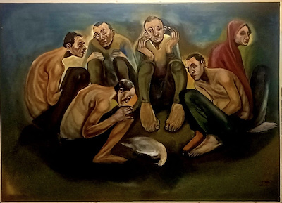 Abdullah Memedoğlu imzalı tablo — Yağlı Boya, 100×140 cm, 27.500 TL müzayede satışı