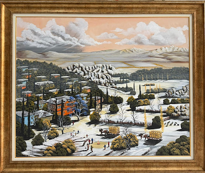 Recai Öztürk imzalı tablo — Yağlı Boya, 80×100 cm, 50.000 TL müzayede satışı