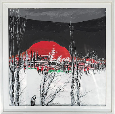 Sabri Akça imzalı tablo — Yağlı Boya, 80×80 cm, 55.000 TL müzayede satışı
