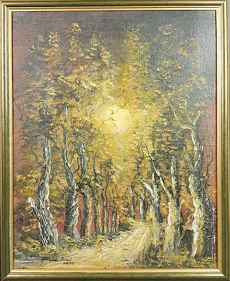 Salih Zeki imzalı tablo — Yağlı Boya, 40×50 cm, 8.000 TL müzayede satışı