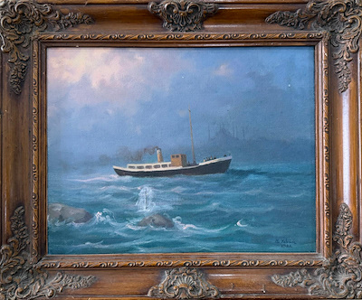 Hüseyin Kebenç imzalı tablo — Yağlı Boya, 24×30 cm, 5.000 TL müzayede satışı
