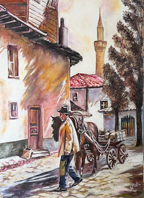 Ressam Nur imzalı tablo — Yağlı Boya, 70×50 cm, 2.000 TL müzayede satışı