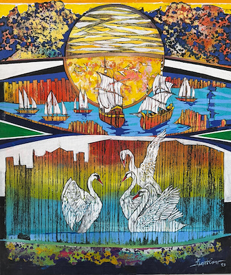 Basri Cesur imzalı tablo — Yağlı Boya, 70×60 cm, 5.500 TL müzayede satışı