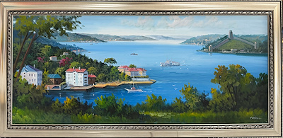 Faysal Çakmaz imzalı tablo — Yağlı Boya, 60×140 cm, 8.500 TL müzayede satışı