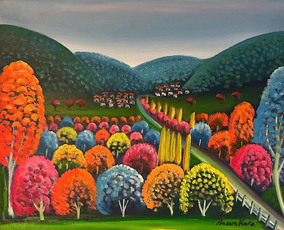 Hasan Kara imzalı tablo — Yağlı Boya, 40×50 cm, 7.500 TL müzayede satışı