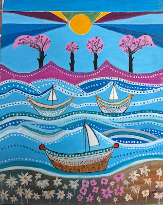 Arzu Maden imzalı tablo — Yağlı Boya, 50×40 cm, 1.250 TL müzayede satışı