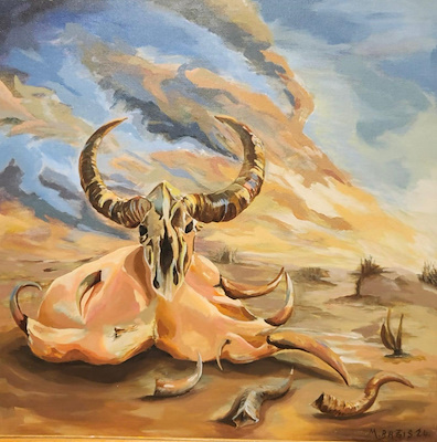 Muhammed Bağış imzalı tablo — Yağlı Boya, 50×50 cm, 2.250 TL müzayede satışı