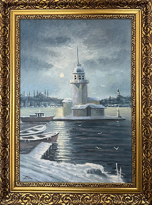 Ali Ergüder imzalı tablo — Yağlı Boya, 50×35 cm, 3.250 TL müzayede satışı