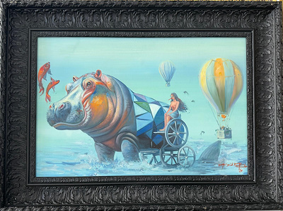 Mahshid Moochani imzalı tablo — Yağlı Boya, 60×40 cm, 30.000 TL müzayede satışı