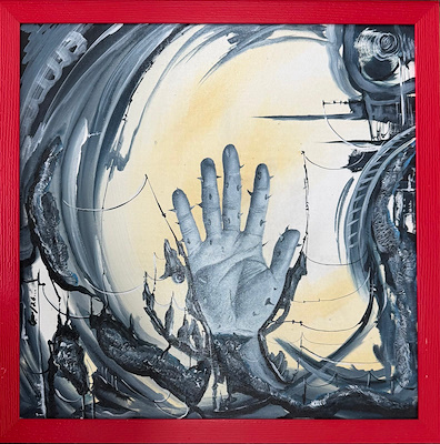 Tuğçe Karabacak imzalı tablo — Akrilik Boya, 50×50 cm, 10.000 TL müzayede satışı