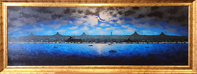 Omar Gasparyan imzalı tablo — Yağlı Boya, 60×180 cm, 22.500 TL müzayede satışı