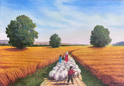 Murat Halıcı imzalı tablo — Yağlı Boya, 35×50 cm, 7.000 TL müzayede satışı