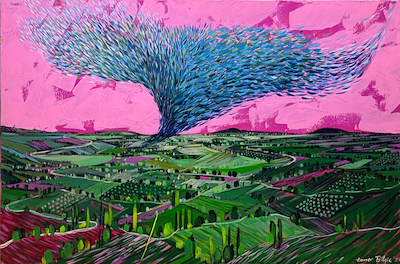Tamer Bilgiç imzalı tablo — Yağlı Boya, 60×90 cm, 18.000 TL müzayede satışı