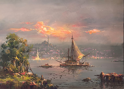 Remzi Taşkıran imzalı tablo — Yağlı Boya, 50×70 cm, 20.000 TL müzayede satışı