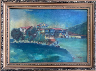 Adil Doğançay imzalı tablo — Yağlı Boya, 30×44 cm, 40.000 TL müzayede satışı