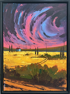 İbrahim Gündem imzalı tablo — Yağlı Boya, 50×70 cm, 7.000 TL müzayede satışı
