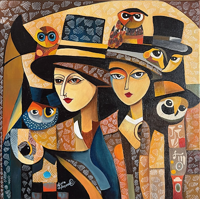Esra Efeçınar imzalı tablo — Akrilik Boya, 40×40 cm, 3.500 TL müzayede satışı