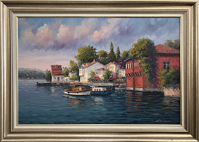 Mehmet Razi Haksever imzalı tablo — Yağlı Boya, 60×90 cm, 4.250 TL müzayede satışı