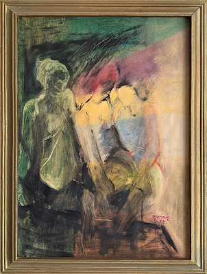 Nermin imzalı tablo — Yağlı Boya, 62×45 cm, 2.500 TL müzayede satışı