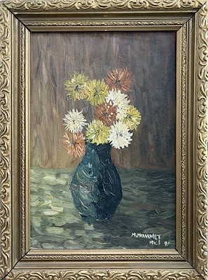 Ressam Muhammet imzalı tablo — Yağlı Boya, 25×35 cm, 3.000 TL müzayede satışı