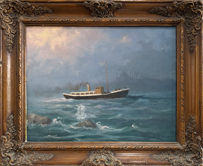Hüseyin Kebenç imzalı tablo — Yağlı Boya, 25×30 cm, 4.250 TL müzayede satışı