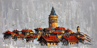 Recep Eldeniz imzalı tablo — Yağlı Boya, 60×120 cm, 6.000 TL müzayede satışı