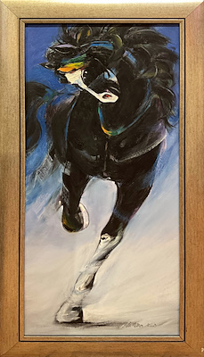 Durmuş Ali Akça imzalı tablo — Yağlı Boya, 94×44 cm, 13.647 TL müzayede satışı