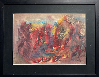 Hasan Kavruk imzalı tablo — Pastel Boya, 25×35 cm, 25.020 TL müzayede satışı