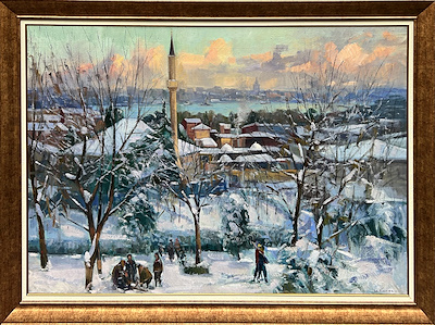 Ümmet Karaca imzalı tablo — Yağlı Boya, 105×160 cm, 168.315 TL müzayede satışı