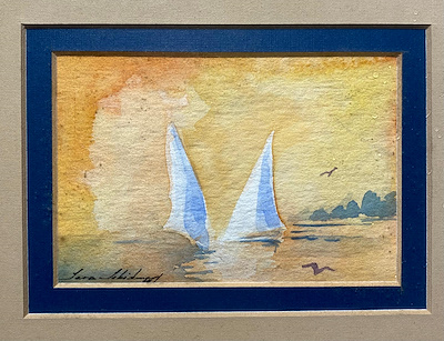 Sera Sekitmen imzalı tablo — Sulu Boya, 8×13 cm, 2.729 TL müzayede satışı