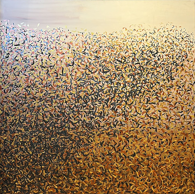 Emine Durak imzalı tablo — Akrilik Boya, 100×100 cm, 18.196 TL müzayede satışı