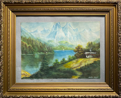 Orhan Boyer imzalı tablo — Yağlı Boya, 25×35 cm, 910 TL müzayede satışı