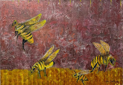 Sibel Baruh imzalı tablo — Akrilik Boya, 70×100 cm, 6.824 TL müzayede satışı