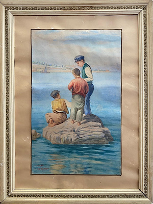 Yüzbaşı Mehmed Ali imzalı tablo — Sulu Boya, 52×32 cm, 63.687 TL müzayede satışı